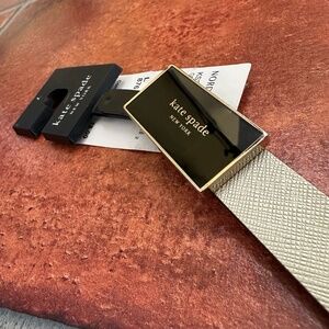 NWT Kate Spade Gold Buckle Leather Belt Size Large